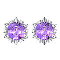 wholesale S925 Sterling Silver Cross-Border Wholesale Six-Prong Snowflake Earrings for Women, High-End Earrings, Silver Jewelry Accessories for Men-0-6