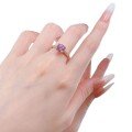 wholesale S925 Sterling Silver New Shiny Glittering Exquisite Light Luxury Style Inlaid with 70 Firework-Cut Rose Gemstone Ring-0-4