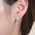wholesale 18k Gold Plated S925 Silver Same Style Messika Waterdrop 4*6mm Full Moissanite Stud Earrings-0-5