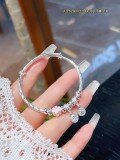 wholesale 999 Sterling Silver Bow Middle-to-Older Children's Bracelet for Girls, Elementary School Kids, Silver Jewelry, Single Piece-0-22