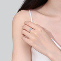 wholesale 925 Sterling Silver Moissanite Ring for Women, Minimalist and Elegant, Versatile for Daily Wear-0-3