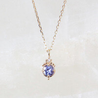 wholesale S925 silver jewelry spring new collection wholesale, Japanese-style minimalist Tanzanite necklace-Tanzanite Necklace>925 Silver