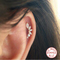 wholesale S925 Sterling Silver Minimalist Petal Marquise Diamond Threaded Ear Cartilage Stud,INS-0-1