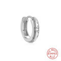 wholesale S925 Sterling Silver Mini Wide Five-Pointed Star Diamond Inlaid Versatile Ear Hoops Ear Clasps-0-6
