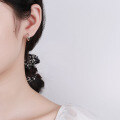 wholesale S925 Sterling Silver Simple Design Line Wrapping Cross Elegant and Versatile Stud Earrings for Ladies-0-2