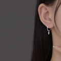 wholesale 990 Sterling Silver Minimalist Rope Knot Hoop Earrings New Petite Ear Clasp M03001-0-9