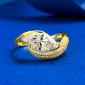 wholesale 925 Sterling Silver Moojing New 6*12 Marquise Diamond Ring,Ins-0-5
