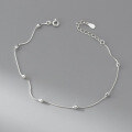 wholesale S925 Silver Nalan Fresh Sweet Ins Style Niche Design Exquisite Minimalist Waterdrop Bead Anklet S7877-0-0