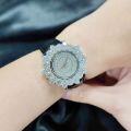 wholesale S925 Sterling Silver Exquisite Full Diamond Watch Genuine Leather Zircon Waterproof Live Broadcast High-End Jewelry Watch for Men and Women-0-1