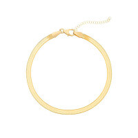 wholesale S925 Sterling Silver Flat Snake Chain, Amazon Bestseller, Ins Style Fashion Minimalist Versatile Creative Jewelry Women's Bracelet-gold