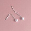 wholesale S925 Silver Nalan Fresh Sweet Ins Style Small and Unique Design Fashion Heart Chain Ear Thread M05865-0-4