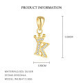 wholesale S925 Sterling Silver, Fashionable And Luxurious Crown Design With Zircon, Diy 26 English Letter Pendant Necklace, Versatile For European And American Styles-0-15