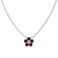wholesale S925 Sterling Silver Light Luxury Hit, Exquisite High-End Colored Flower Round Zircon Design Jewelry Set with Necklace and Earrings-0-15