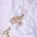 wholesale 18K Gold Fresh and Sweet Bicycle Lovers Diamond Pendant, Ladies Small Luxury Style 9K Moissanite Necklace for Gift-0-2