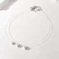 wholesale 925 Silver Exquisite Summer New Style Necklace Moissanite Invisible Transparent Line Mermaid Tears Collarbone Chain-0-1