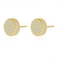 S925 Silver Moissanite Straight Row Round Earrings-0-3