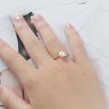 wholesale 925 Sterling Silver New Women's Jewelry Red Ruby Ring, Japanese Retro Opal Pearl Ring Wholesale-0-3
