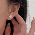 wholesale S925 sterling silver lightweight and versatile starfish earrings for women, Korean autumn new release, minimalist design, sleep-friendly earrings-0-0