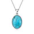 S925 Silver Y-Shaped Teardrop Emerald Imitation Pendant Necklace-0-16
