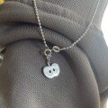 wholesale S925 Sterling Silver Apple Slice Pendant Necklace, Symbolizing Good Things Year After Year and Peace, Silver Chain New Year Gift-0-3