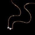 Sterling Silver 1ct Moissanite Bow Pendant Necklace-0-2