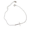 wholesale S925 Sterling Silver Korean Style Fashionable and Versatile Cross Pendant Thin Chain Bracelet for Women-0-4
