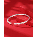 wholesale 999 Sterling Silver Solid Open-ended Bracelet for Men and Women, Golden Cudgel Bangle, Ruyi Jingu Bang-0-2