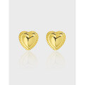 wholesale S925 Sterling Silver ET250 Korean-style Minimalist Cute Heart Stud Earrings for Women Students-0-0