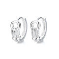 wholesale S925 Sterling Silver Trendy Minimalist Knot Double Loop Creative Niche Design Ear Cuffs Versatile Earrings for Women-0-4
