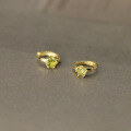 wholesale 925 Sterling Silver Single Diamond Ear Stud Korean Style Ins Fresh and Elegant Versatile Classic Olive Green Ear Jewelry M04233-0-4