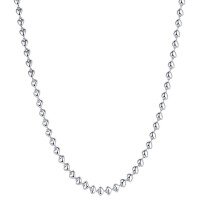 wholesale S925 Silver European and American Cross-Border Hollow Heart Braided Cuban Chain Fashion Minimalist 18k Gold and Silver Necklace Manufacturer Wholesale-Platinum 45CM