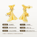 925 Silver Gold Plated Moissanite Small Dress Earrings with Bow-0-4