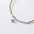wholesale S925 Silver Women's Korean Style Colorful Rope Bracelet Summer Love Simple Elegant Polished Accessory S5166-0-3