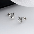 wholesale S925 Sterling Silver Retro Love Crown Stud Earrings, Ins Style, Versatile European and American Fashion, Thai Silver Earrings for Women-0-1