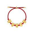 wholesale 925 silver gold-plated trendy New Chinese-style Guochao Feng five-blessing dragon bracelet with lucky bag red rope for wholesale-0-4