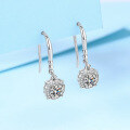 wholesale PT950 gold-plated S925 silver earrings with Moissanite ear hooks, factory direct wholesale ear accessories-0-0