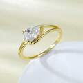 wholesale S925 Sterling Silver 5*7 Pear Shape White Diamond Engagement Ring for Women High Carbon Diamond Ring-0-2