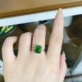 wholesale S925 Sterling Silver 4ct Color Gemstone Ring for Women, High-End Frosted Cut High Carbon Diamond Zircon Ring Wholesale-0-3