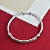 wholesale 999 Sterling Silver New Chinese Style Snake Pattern Bracelet for Women, Vintage Retro National Wind Literary Sand Old Curled Tail Bangle Gift-One snake bracelet (1000167)