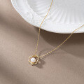 wholesale 14K, S925 sterling silver necklace with small designer natural freshwater pearls Manufacturer-0-2