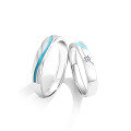 wholesale 925 Sterling Silver Original Matching Couple Rings with Night Glow, Niche Luxury and Premium Feel Pair Rings for 520 Gift-0-4