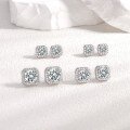 wholesale S925 Silver Cubic Zirconia Stud Earrings, Large and Sparkly, Light Luxury Style, Women's Best-Seller, Amazon Hot Item-0-2