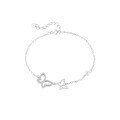 wholesale 925 Sterling Silver French Openwork Butterfly Flying Bracelet For Women With Luxury Micro-set Zirconia-0-0