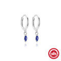 wholesale S925 Sterling Silver with Natural Stone Agate Lapis Lazuli Earrings, Elegant Light Luxury-0-6