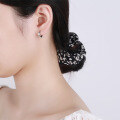 wholesale S925 Sterling Silver Minimalist Asymmetric Moon Sun Ear Clasp in Understated Style-0-2