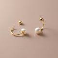wholesale S925 Silver Pearl Series French Small Hook Earrings, Minimalist Summer Ear Cartilage Stud for Women M01902-0-3