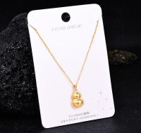 Sterling Silver Gilded Diamond-Cross Pikaxiou Pendant Necklace-S925 Sterling Silver YD2-0083 925 Silver