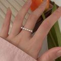 wholesale S925 Sterling Silver Minimalist Flat Bead Open Ring for Women, Korean Summer New Fashion Versatile High-End Band-0-1