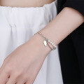 wholesale S925 Sterling Silver European and American Small Angel Wing Natural Freshwater Pearl Heart Happy Fairy Bracelet-0-3