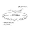 Sterling Silver Bracelet with Round Emerald-Like Gemstone, Vintage Style Clearance with Free Shipping-0-11